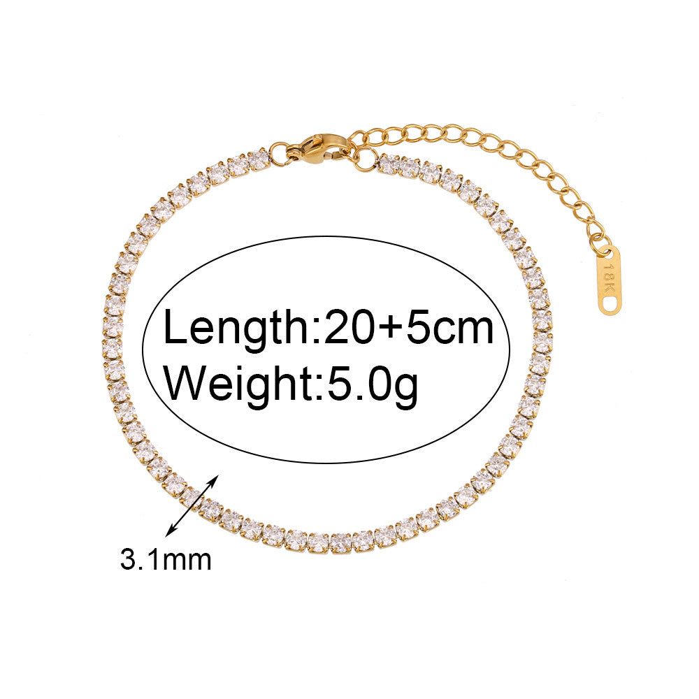 Ladies 18k Gold Over Stainless Steel Freshwater Pearl Water Resistant Anklet Ankle Bracelet