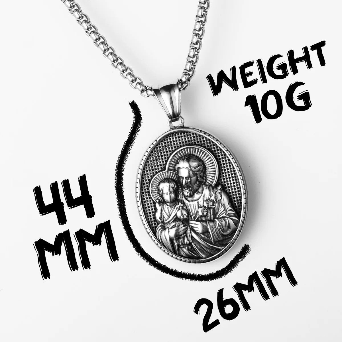 The Saints Collection | No Fade solid Stainless Steel Catholic St.Andrew Powerful Amulets