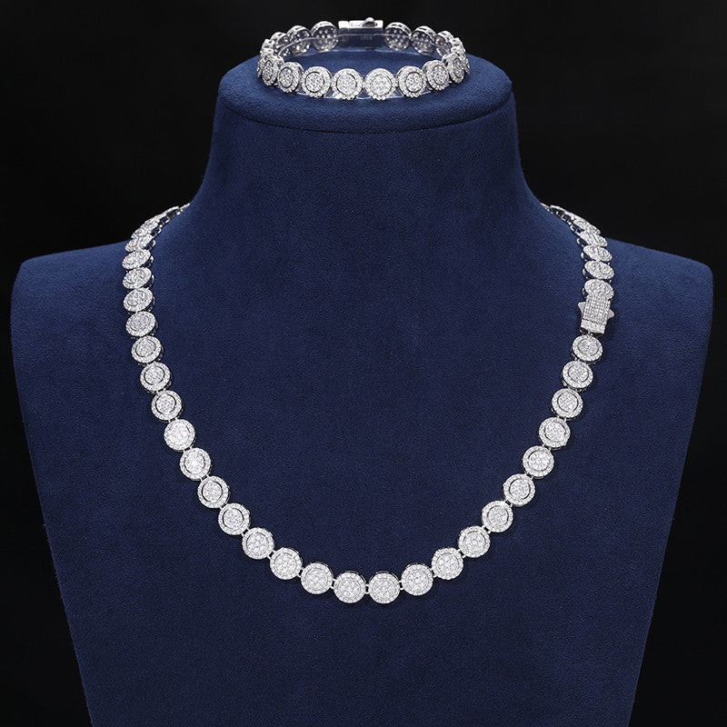 The Diamond Drip | VVS Moissanite Diamond Hip Hop Round 9mm Iced Blinged Out Chain Necklace