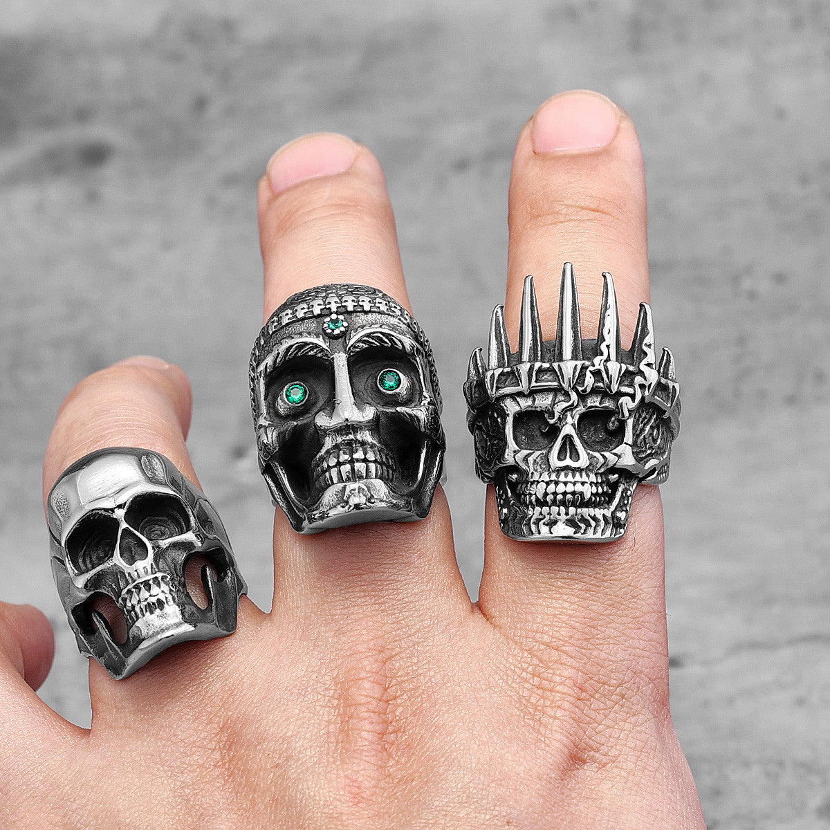 King In Life and Death 316L No Fade Stainless Steel Street Wear Rings