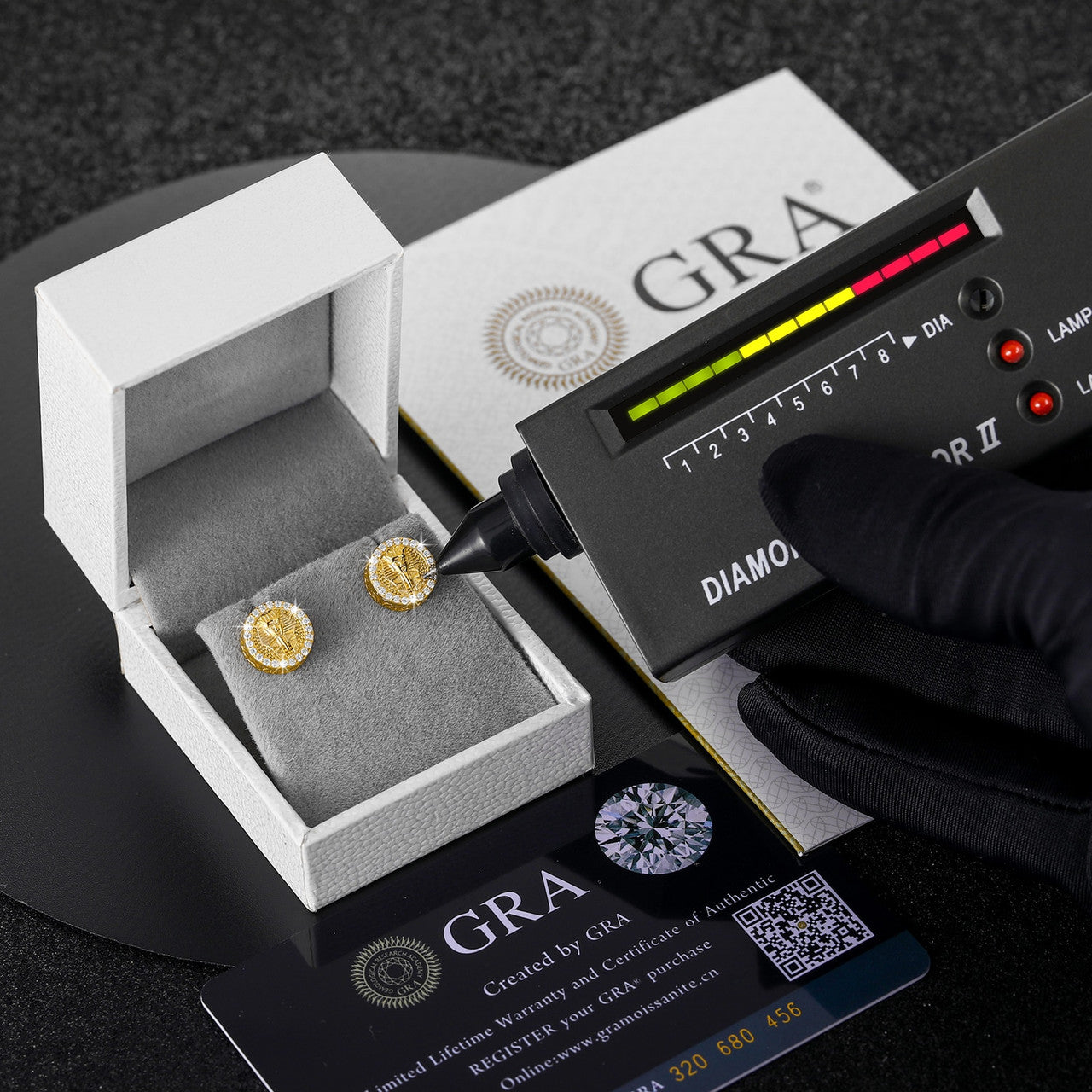 Mens 18k Gold 925 Sterling Silver Flooded Ice Lab Diamond Hip Hop Pharaoh Iced Earrings