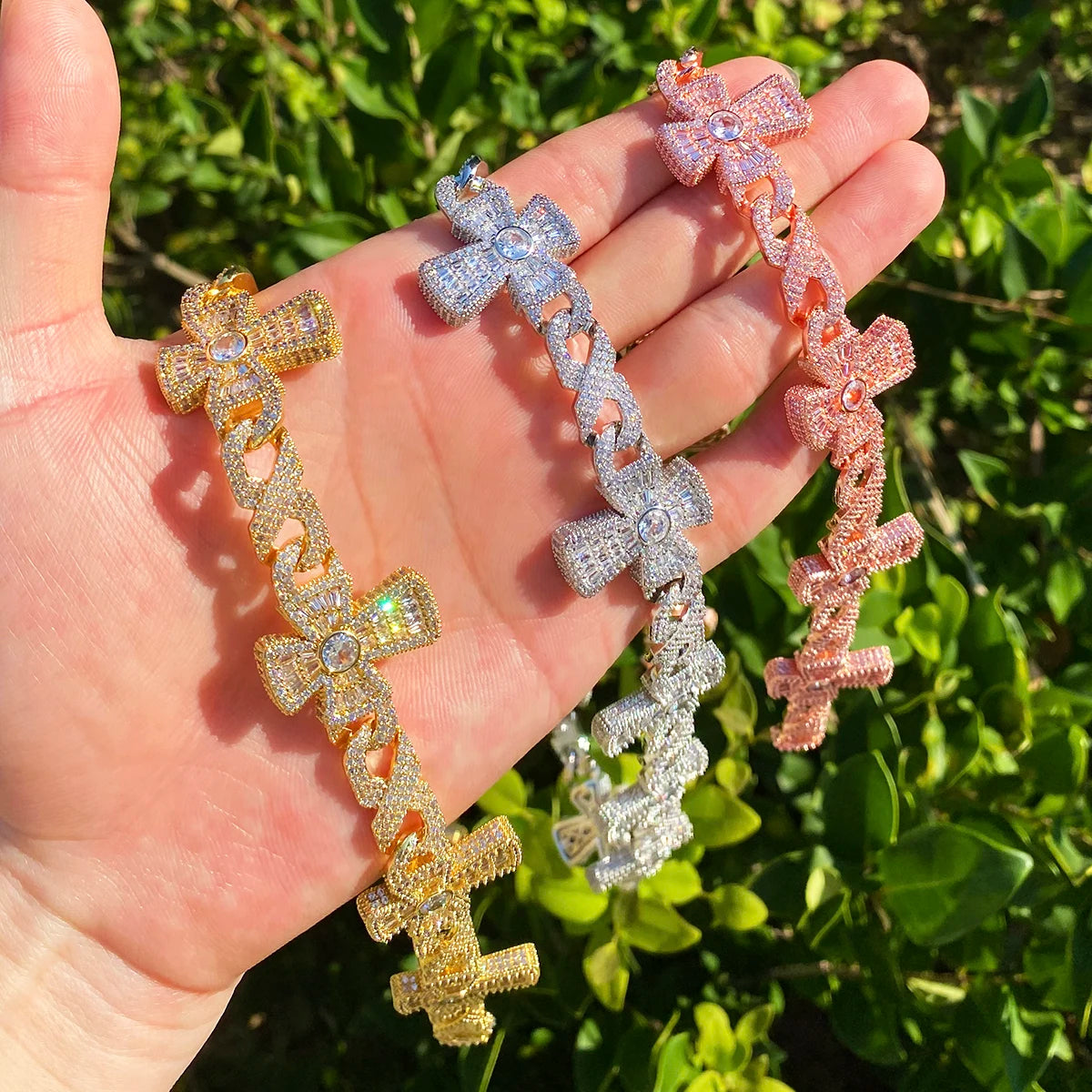 Eternal Cross | 5AA+ VVS Diamond CZ Infinity Link Hip Hop Cross Chain Necklace