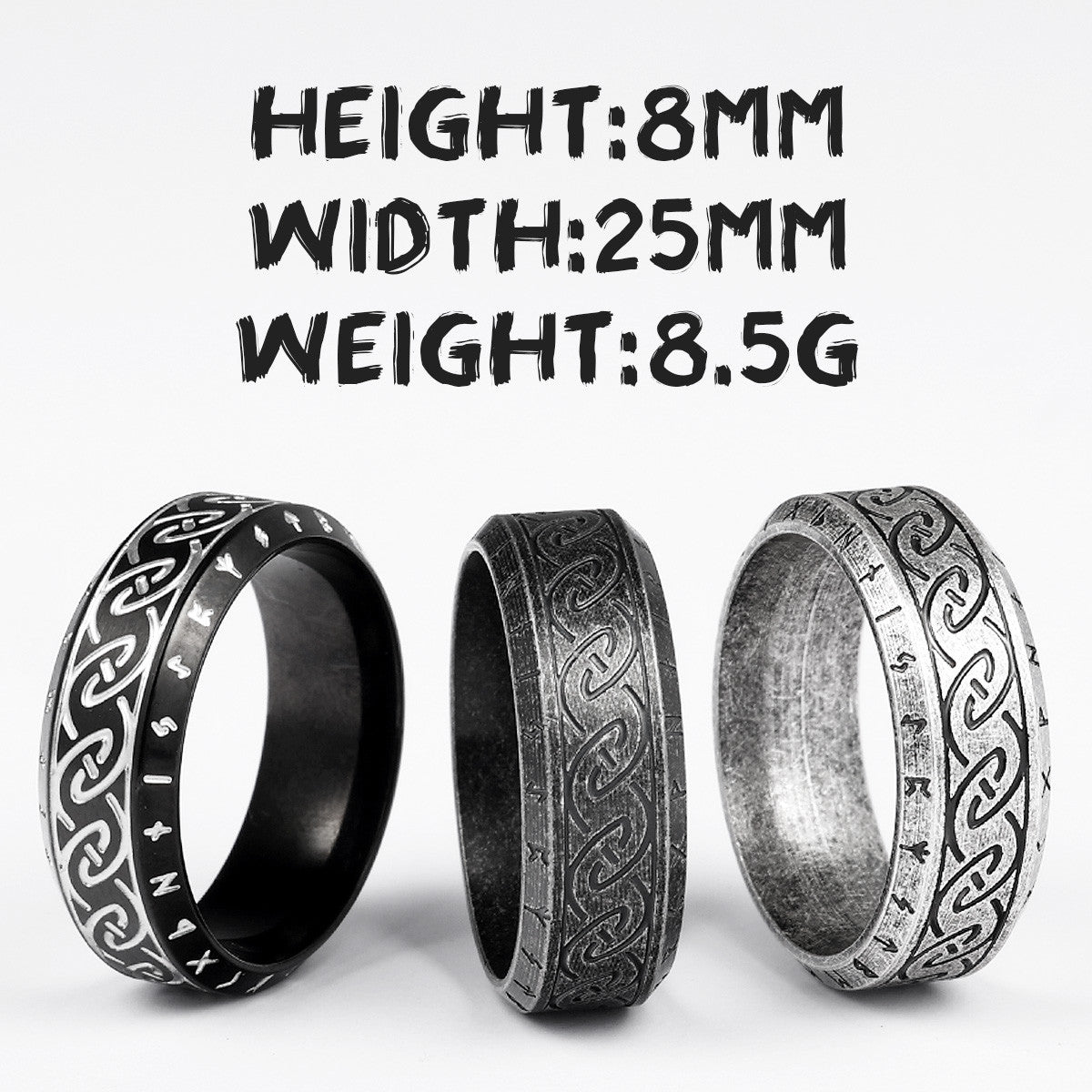 Celtic Knot | 316L Designer Solid Stainless Stainless Men's Unique Personality Rings