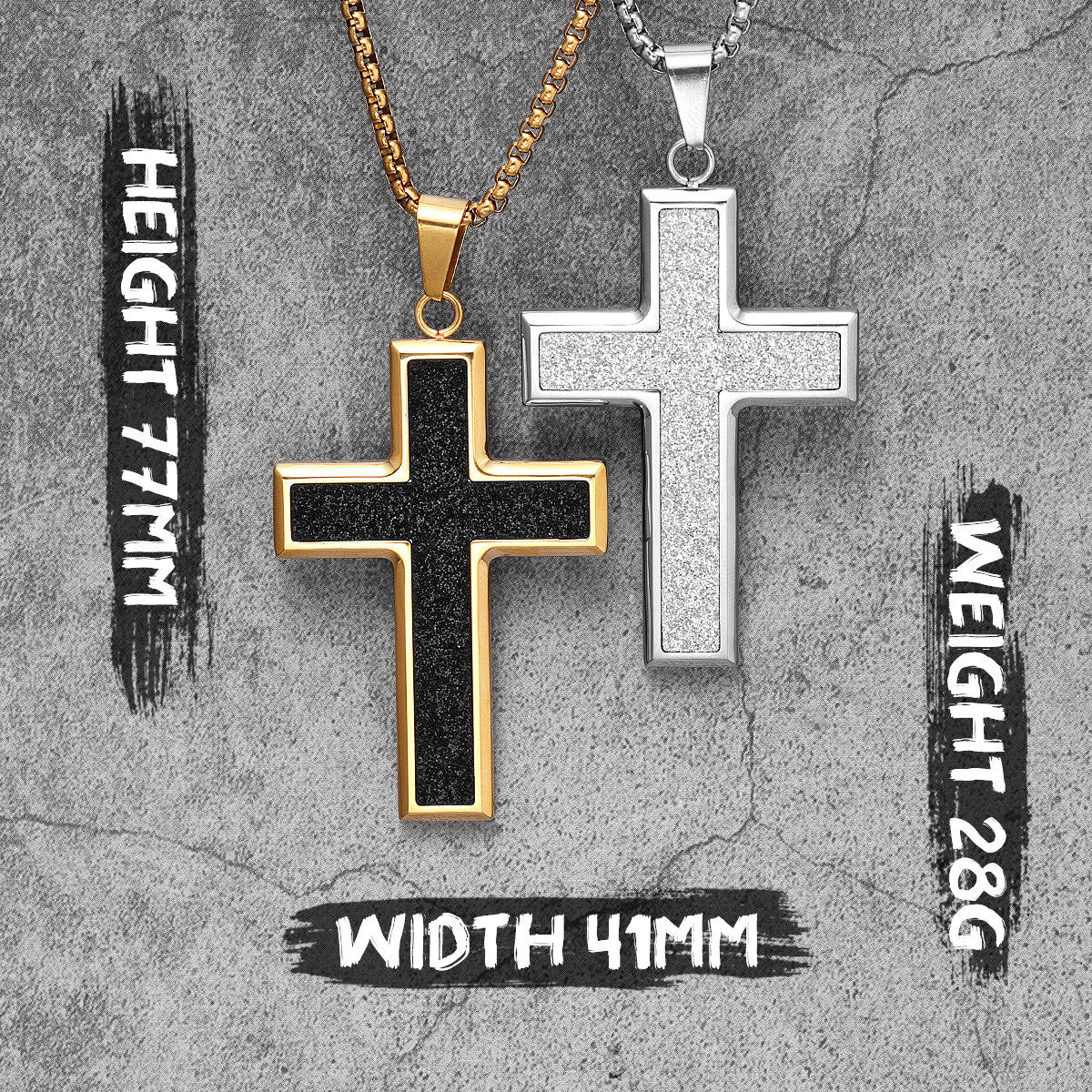 Shining Cross | 316L Simple Luxury No Fade Stainless Steel Hip Hop Cross Pemdant