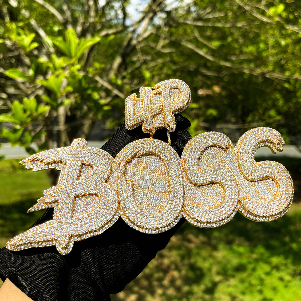 Fast Money | Iced Graffiti Letters Hip Hop Custom Made Nameplate Hip Hop Pendant