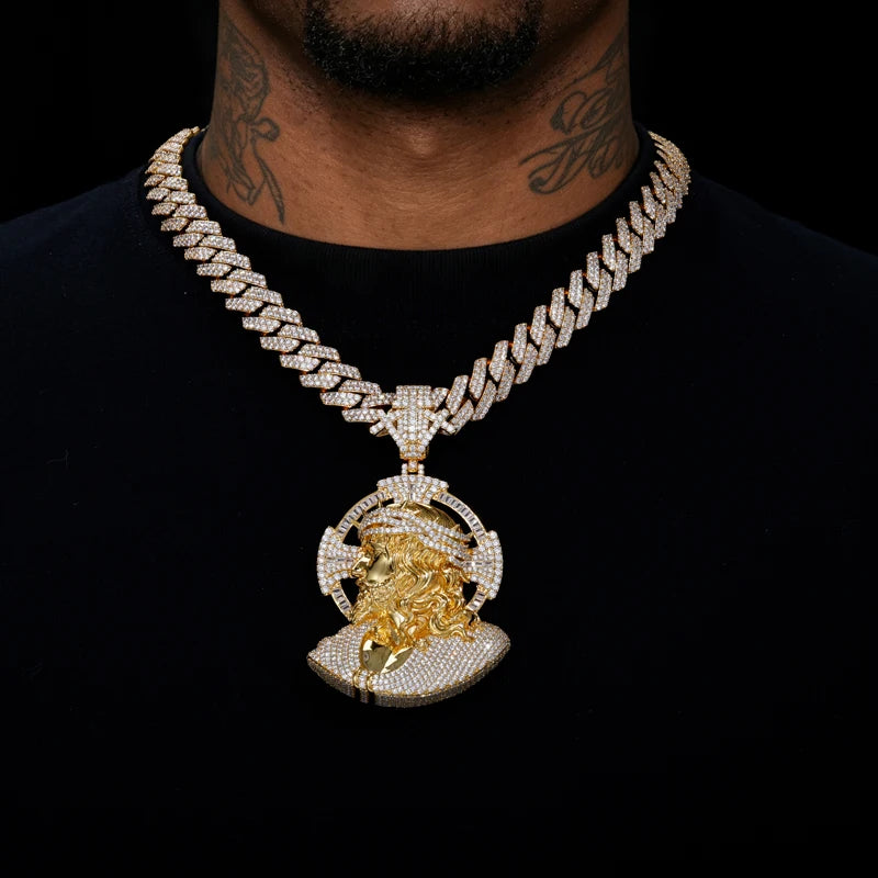 The Triumphant | Hip Hop Luxury VVS Diamond Moissanite Jesus Piece 925 Pendant