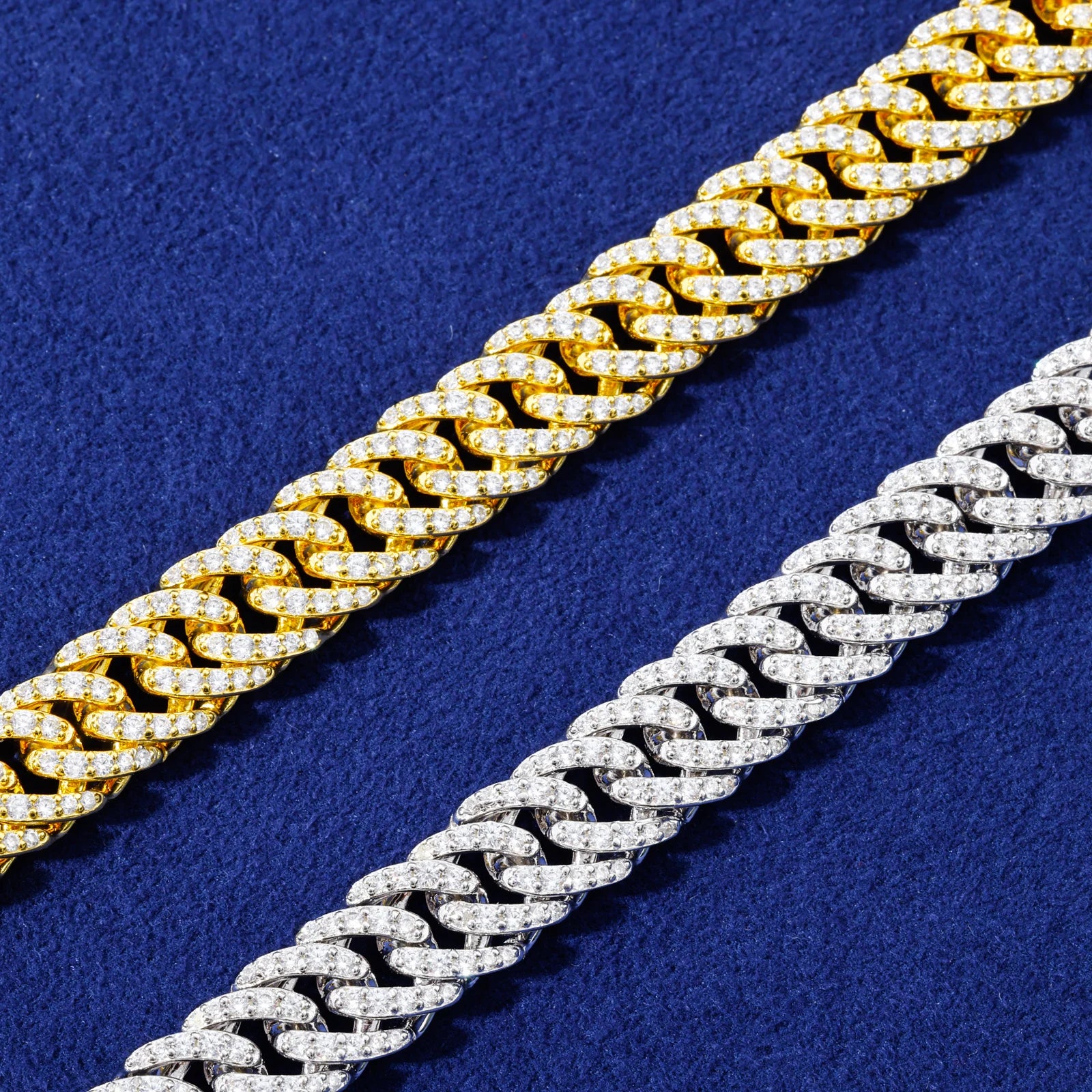 Starlight | VVS Moissanite Diamond Miami Cuban Link 925 Hip Hop Chain Bracelet Necklace