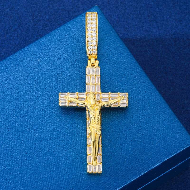 Luxury Cross | DVVS Baguette Moissanite Diamond Sterling Silver Hip Hop Jesus Piece