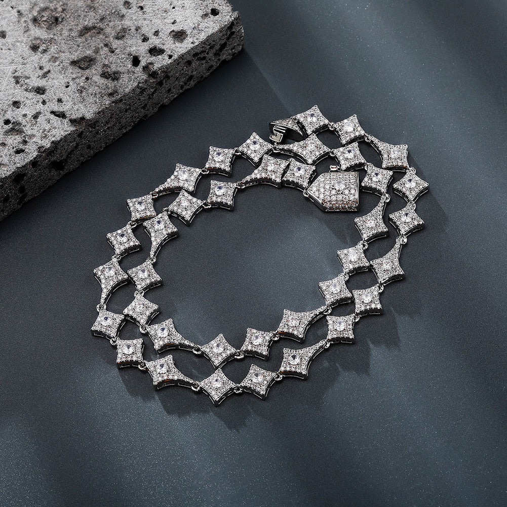 Star Dust | VVS Diamond CZ 10mm Iced Blinged Out Link Chain Necklace