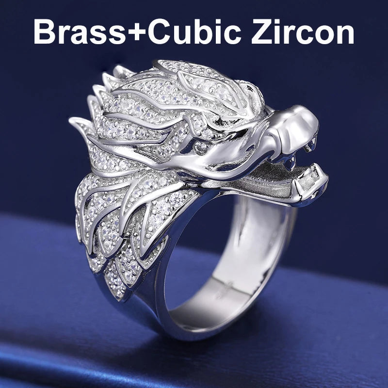 Dragon Heart | Moissanite Diamond 925 Sterling Silver Iced Blinged Out Dragon Ring