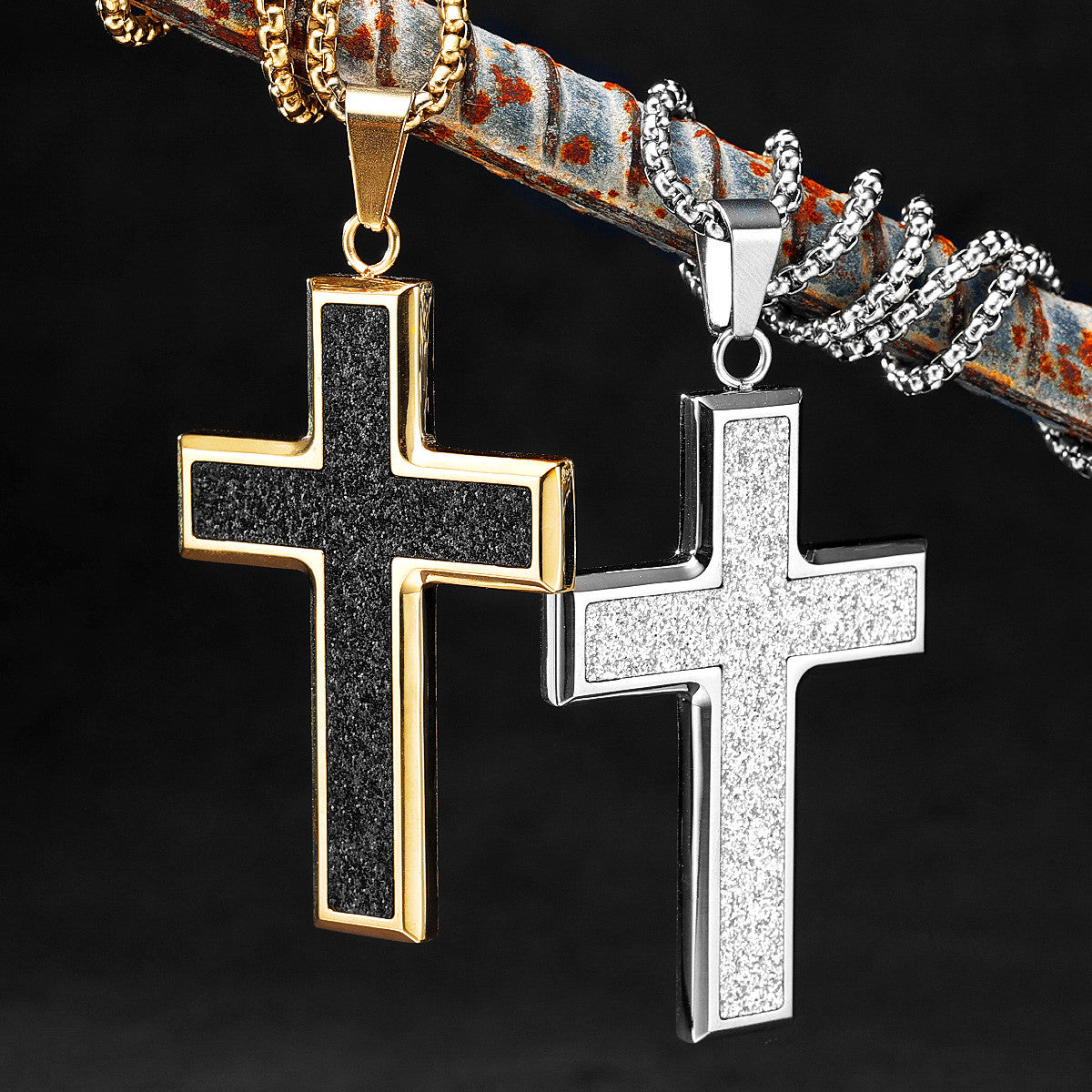 Shining Cross | 316L Simple Luxury No Fade Stainless Steel Hip Hop Cross Pemdant
