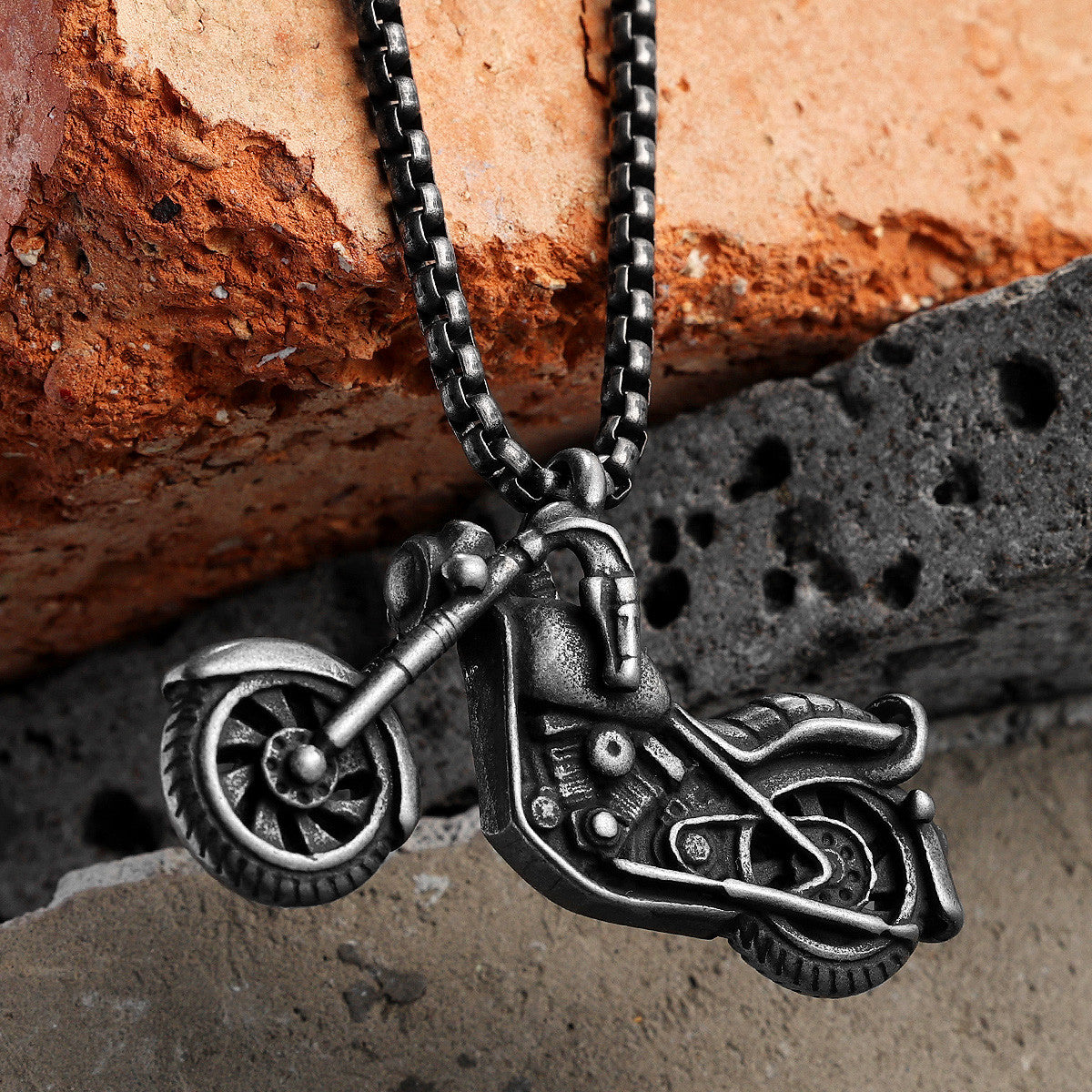Biker Boy Collection | 316L No Fade Stainless Steel Vintage Cruise Motorcycle Pendants
