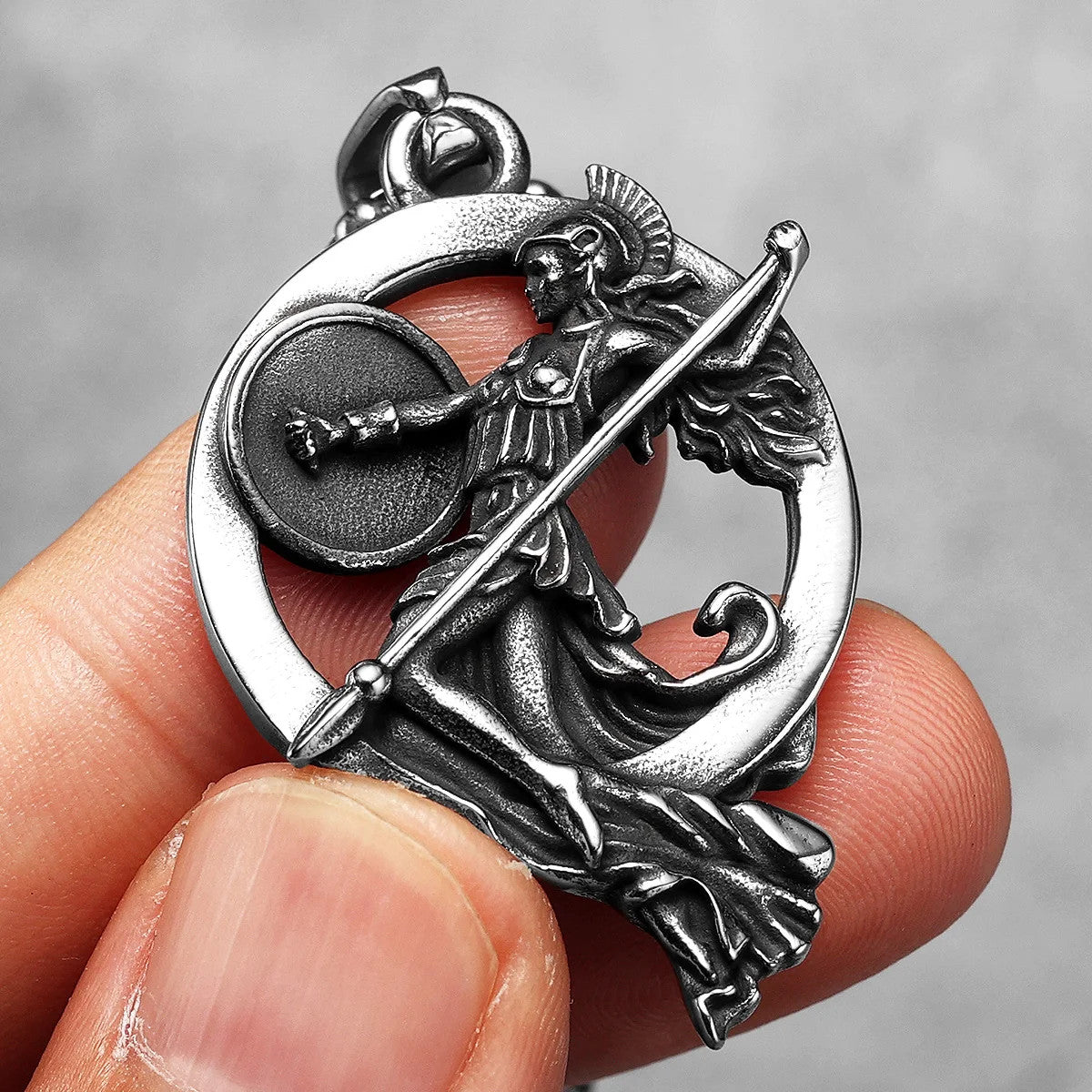 The Warrior | Men's No Fade Solid Stainless Steel Spartan Warrior Pendant