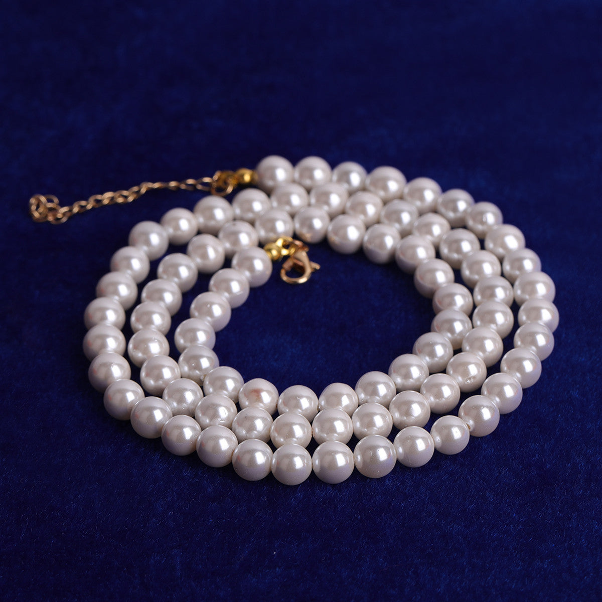 White Pink Casual High Fashion Adjustable Pearl Chain Necklace