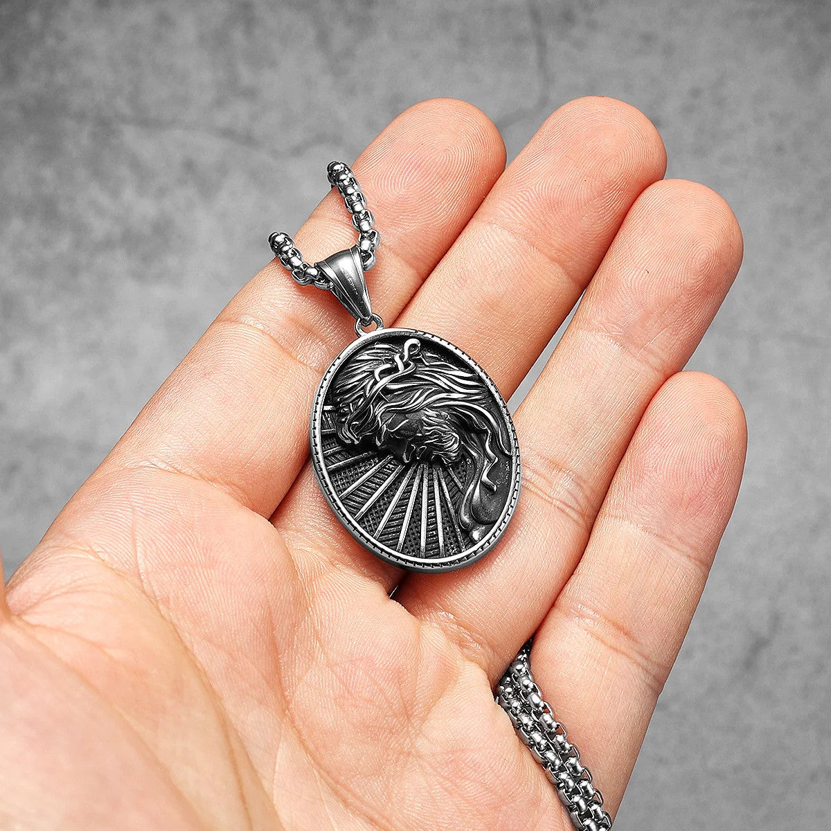 Rays Of Light | Solid Stainless Steel Christian Jesus Piece Powerful Amulet