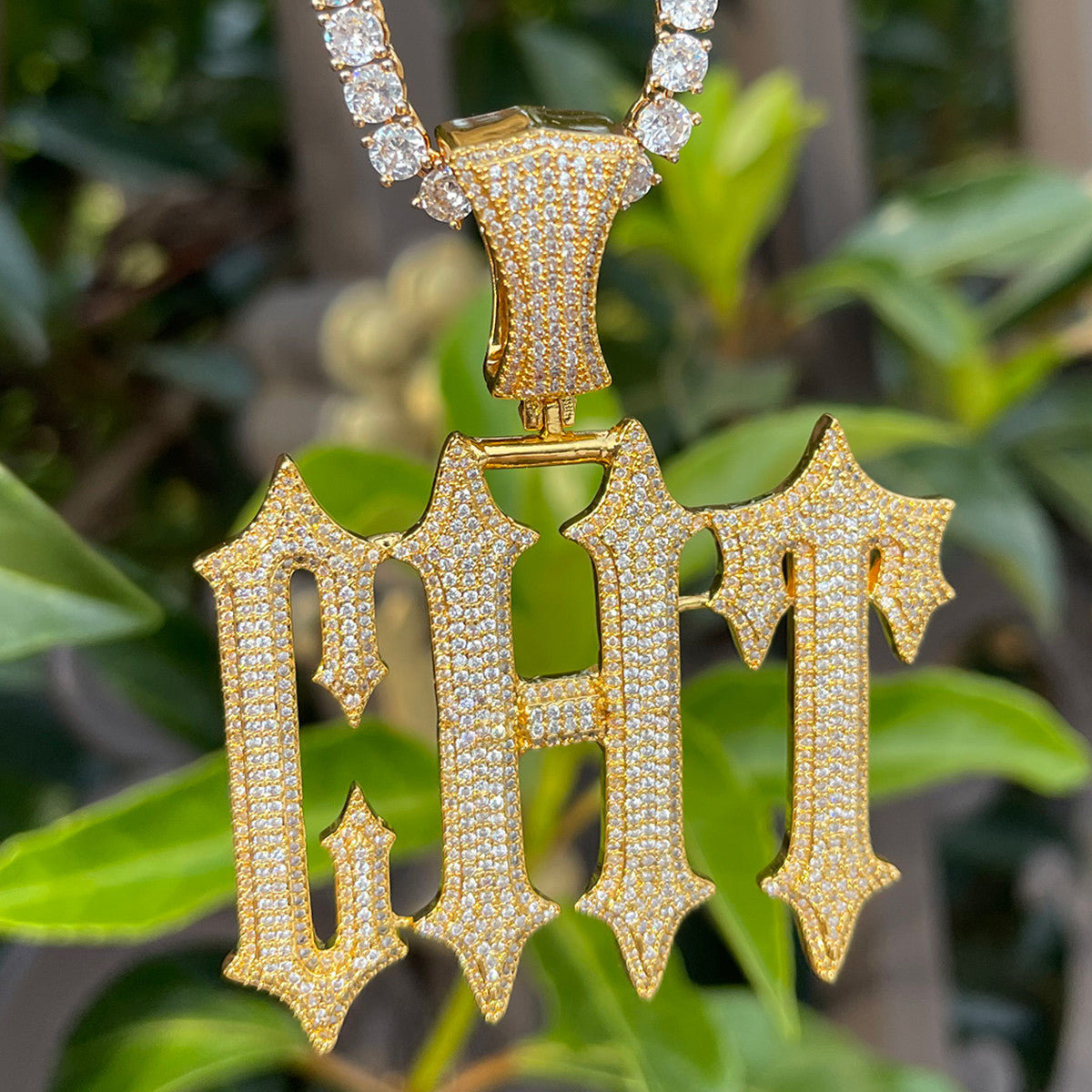 Trap Legend | Iced Prong Set Customized Hip Hop Nameplate Pendant