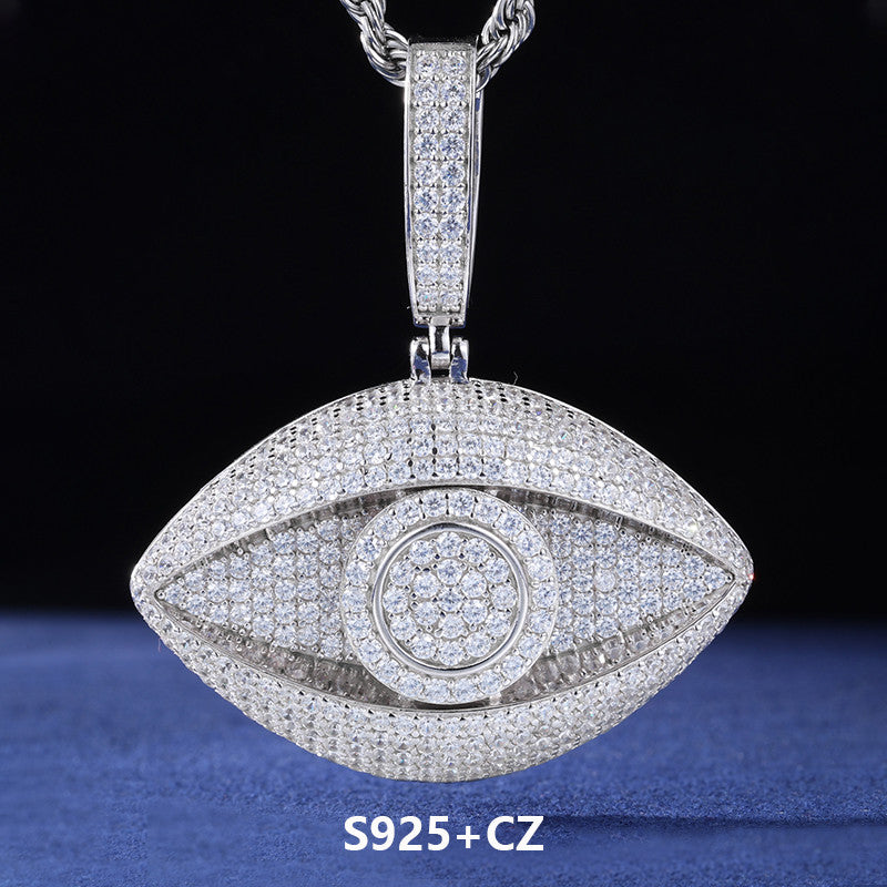 VVS Evil Eye | Moissanite Diamond Sterling Silver Hip Hop Pendant Chain
