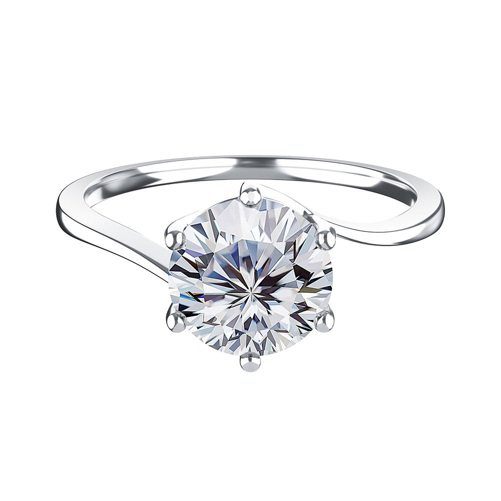 Ladies 1ct D Color VVS1 Moissanite Diamond .925 Sterling Silver Bling Bling Rings