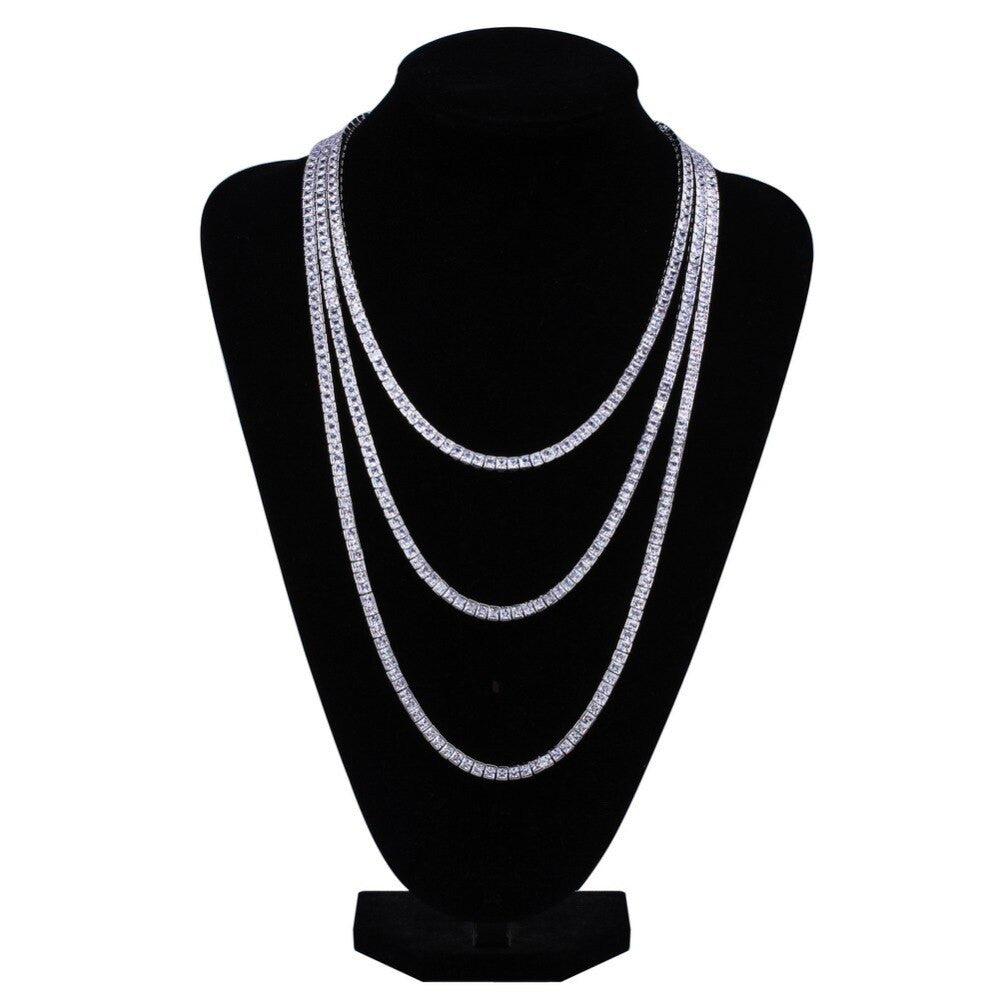 Men's Flooded Ice 6mm Boss Life Princess Cut Hip Hop Tennis Chain Necklace