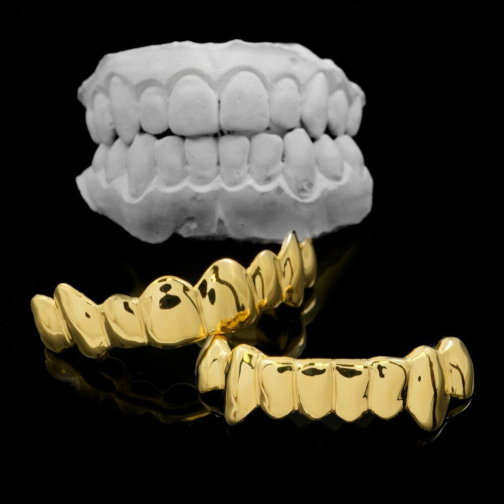 Drip Style Hip Hop 14k Gold Teeth Tooth Mouth Grills Grillz Bottom