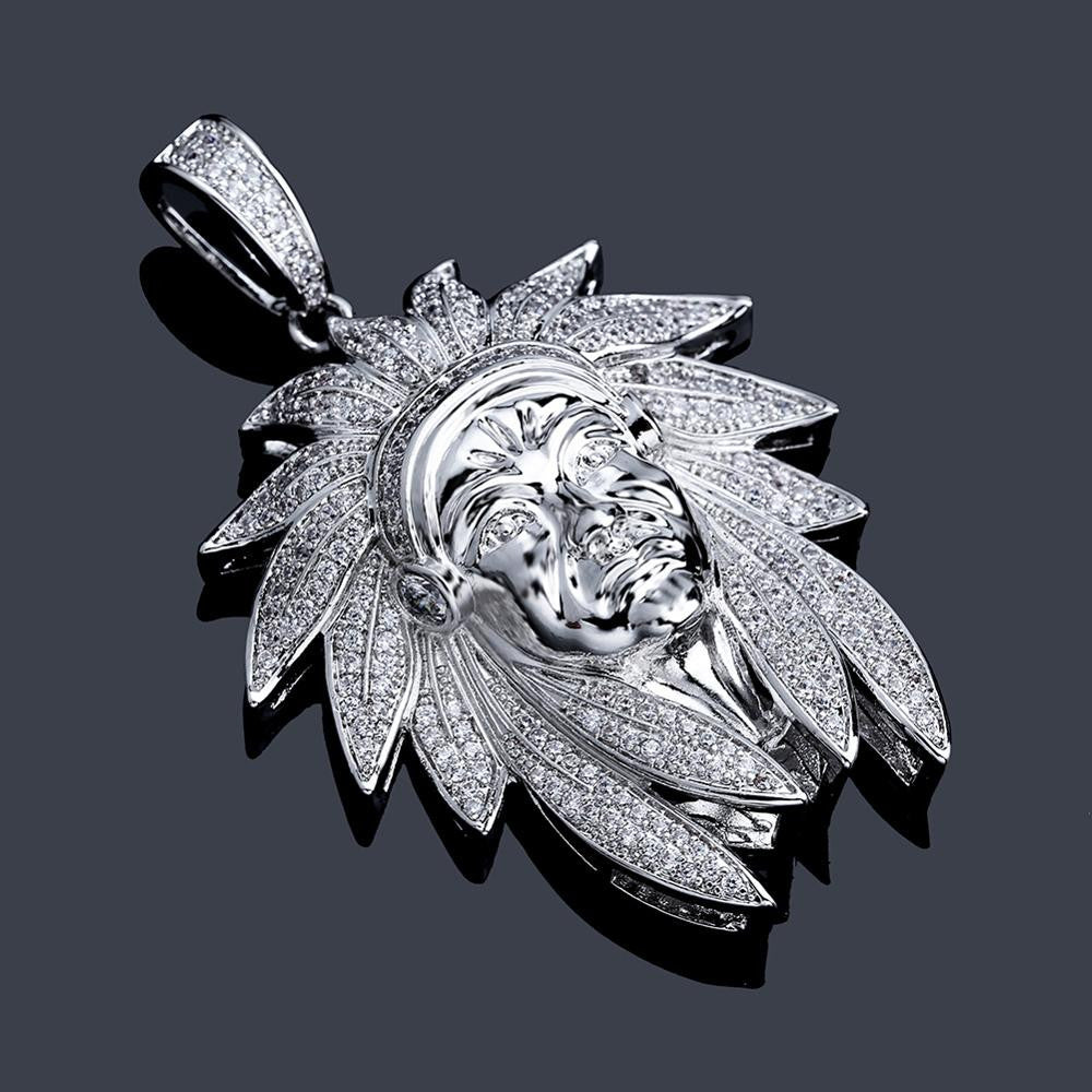 Bling Bling AAA Micro Pave The Chief Flooded Ice Hip Hop Pendant Chain Necklace