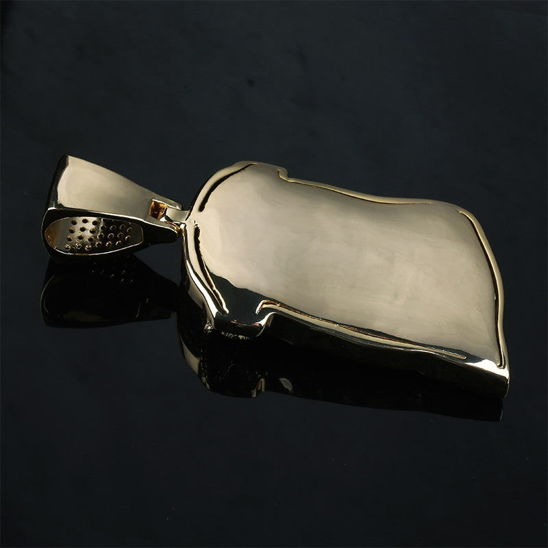 New AAA Iced Large Jesus 14k Yellow Gold White Gold Hip Hop Chain