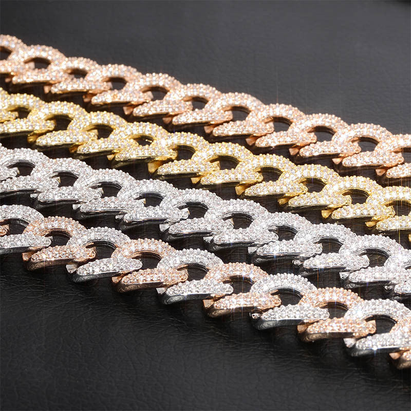 Lock Clasp 14mm Hip Hop Micro Pave Bling Bracelet