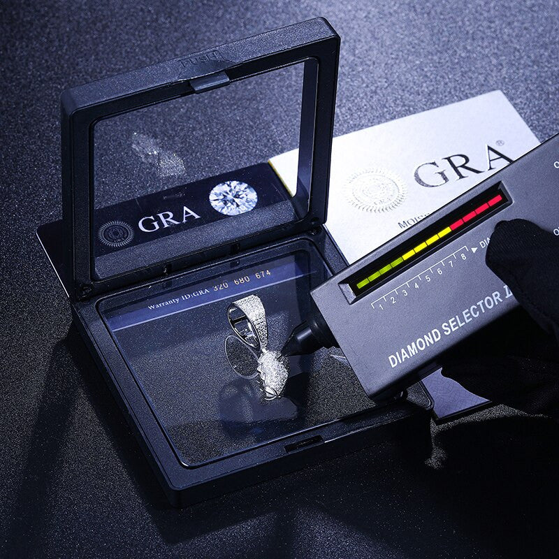 Genuine D Color VVS Moissanite Solid Sterling Silver Broken Heart Micro Chain Necklace