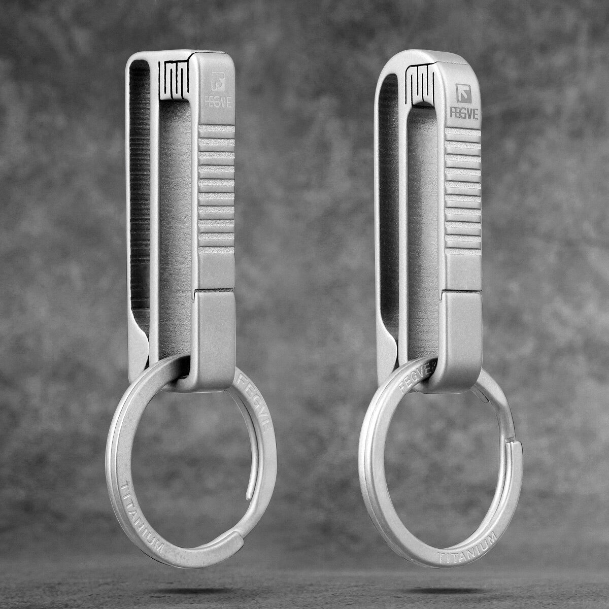 Mens Luxury Titanium Car Key Ring Keychain Buckle Holder