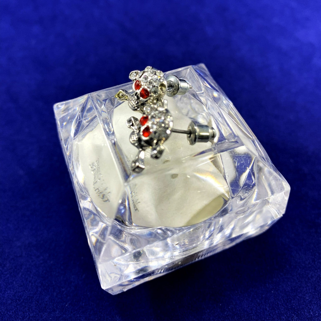 Iced Blinged Out Skull Crossbones Silver Hip Hop Bling Earrings