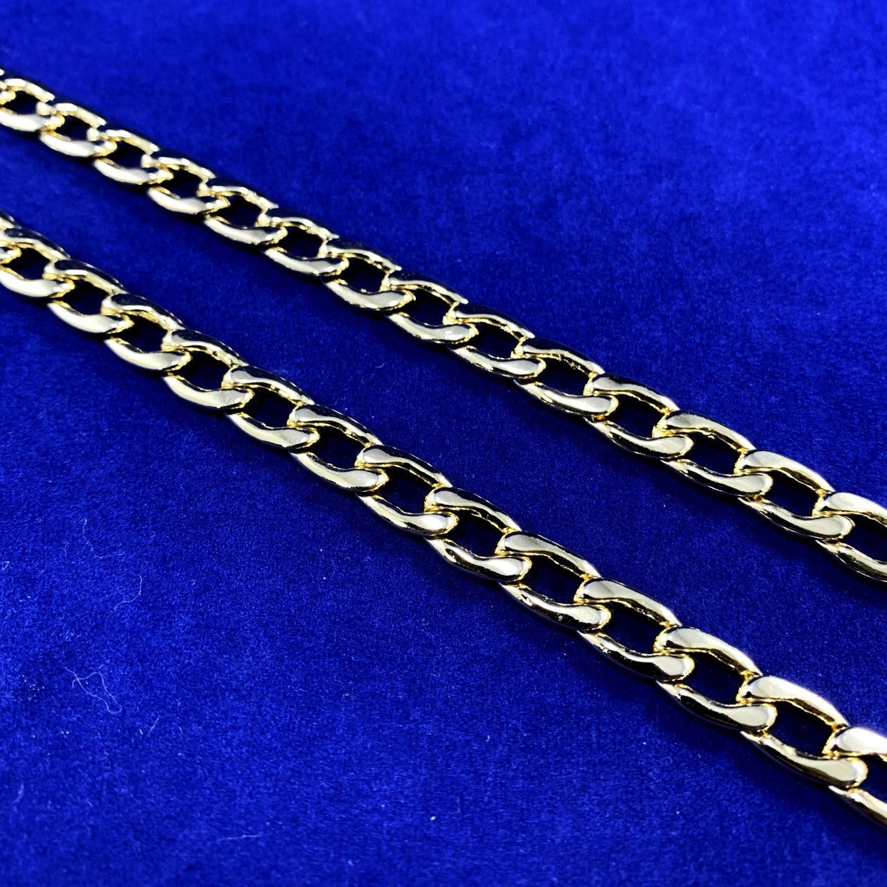 Mens 7mm 24 Inch Round Edged Cuban Link Hip Hop Chain Necklace