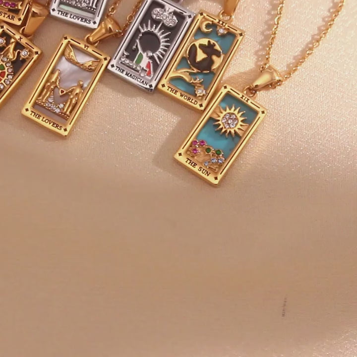 Tarot Queen | Magic Moon 18k Gold over no Fade Stainless Steel Love Forever Necklace
