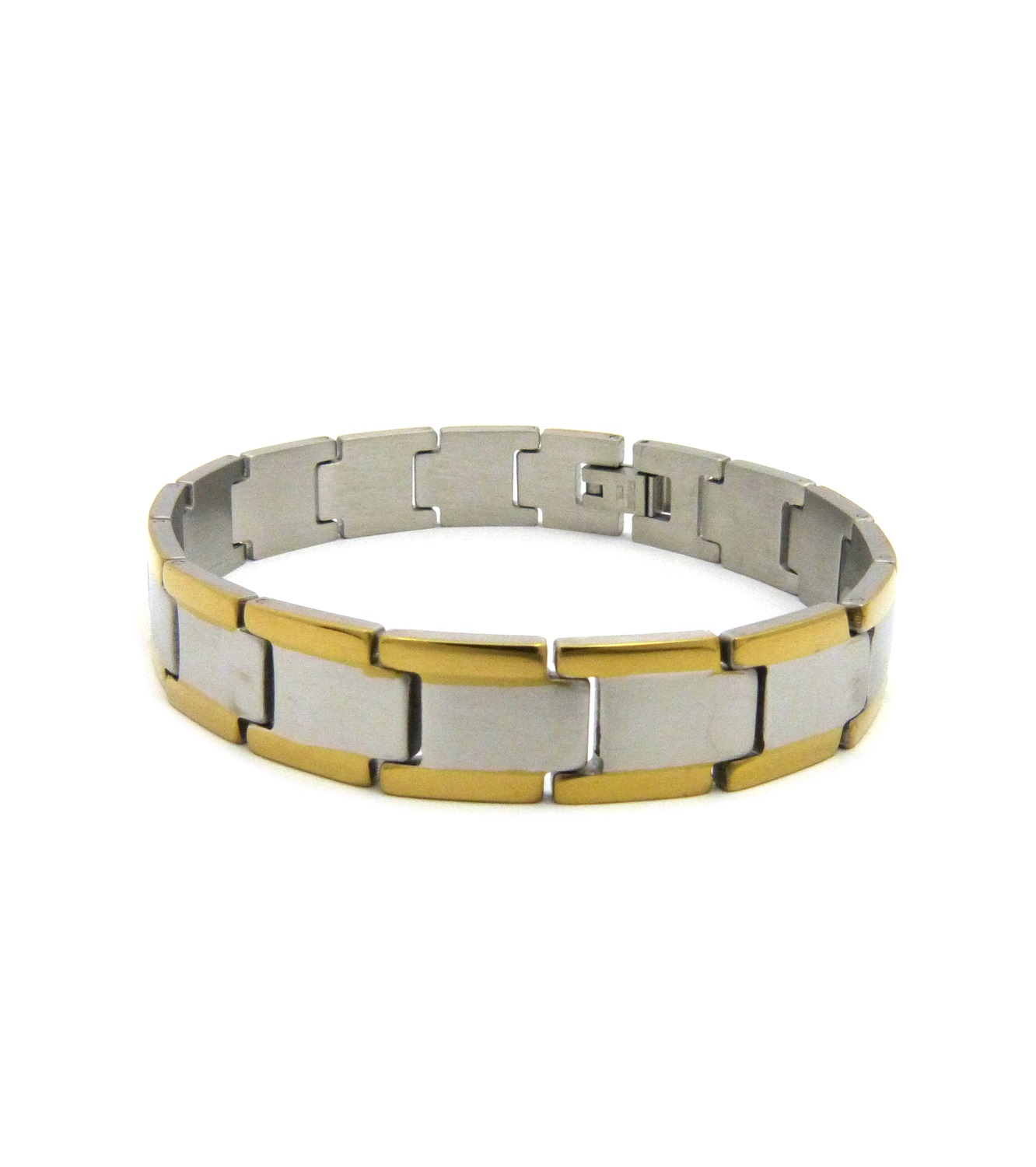 Golden Edge High Fashion Stainless Steel Bling Bracelet