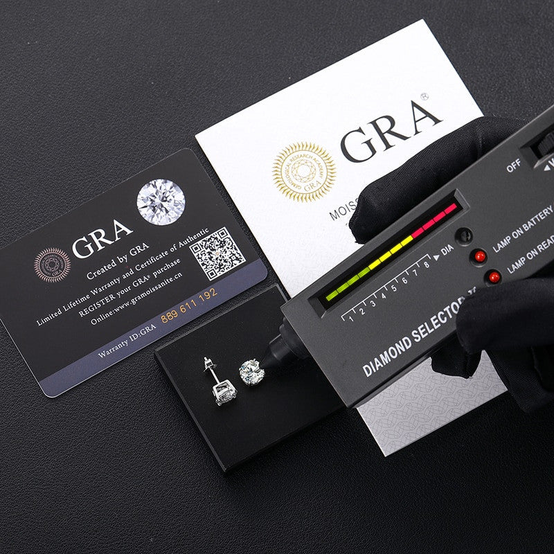 Solid No Fade 925 Sterling Silver 2ct Real VVS Solitaire Iced Blinged Out Earrings