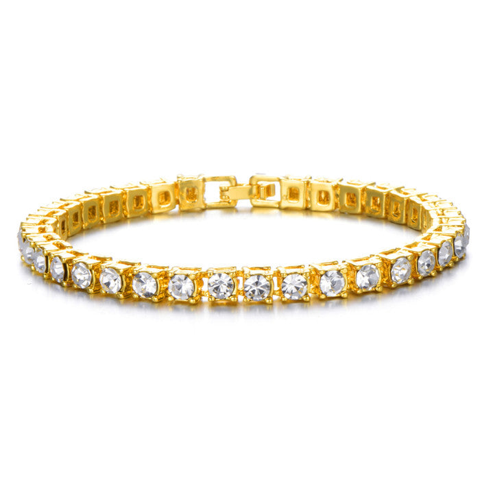 Black Silver 14k Gold Lab Diamond Tennis Chain Bracelet Tennis Chain Bracelet