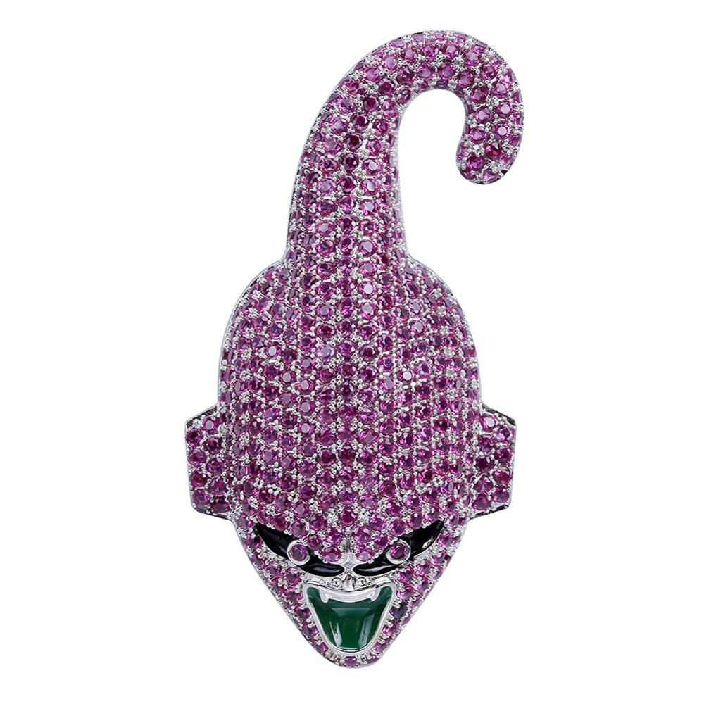 Dragon Ball Super Majin Buu 14k Gold Silver Hip Hop Pendant Chain Necklace