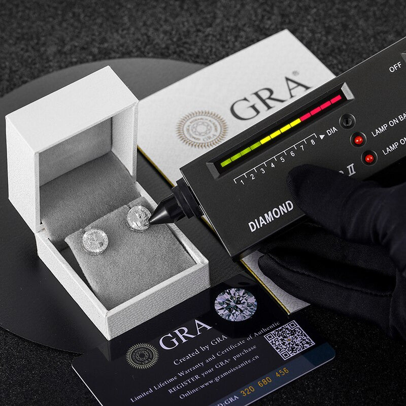 10mm Genuine VVS Diamond Solid Sterling Silver Jesus Piece Hip Hop Iced Earrings