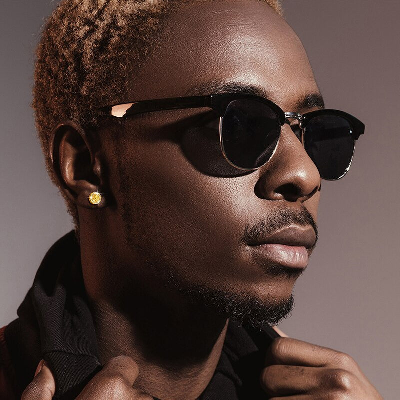 10mm Genuine VVS Diamond Solid Sterling Silver Jesus Piece Hip Hop Iced Earrings