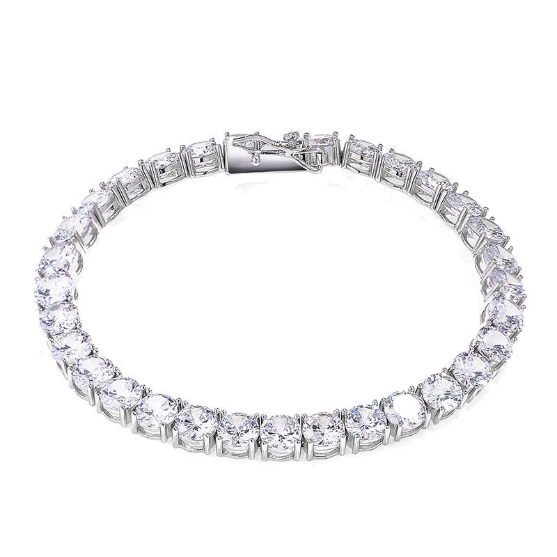 Iced Blinged Out 3MM-6MM  Solid 925 Sterling Silver VVS Diamond CZ Tennis Bracelet