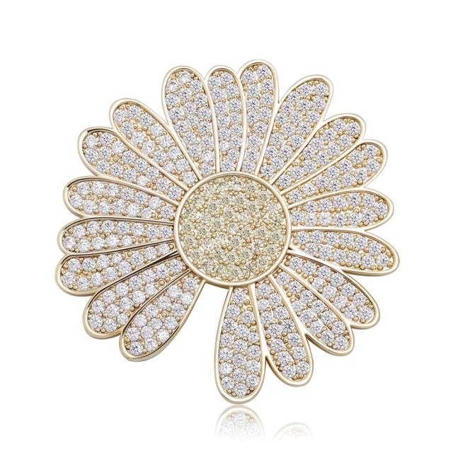 BlingJewelz Plucked Daisy 14k Rose Gold 925 Silver Bling Bling Fashion Iced Necklace