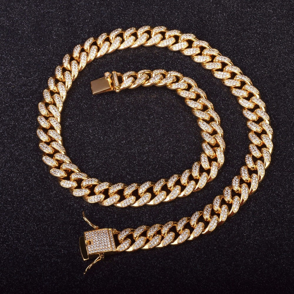 Cuban Masterpiece | 24k .925 Silver Rose Gold 12mm Cuban Link Hip Hop Chain