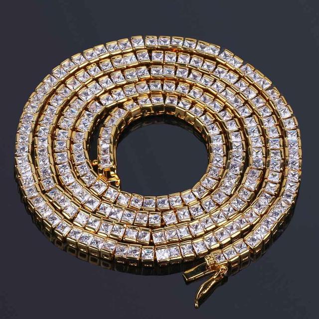 Men's Flooded Ice 6mm Boss Life Princess Cut Hip Hop Tennis Chain Necklace