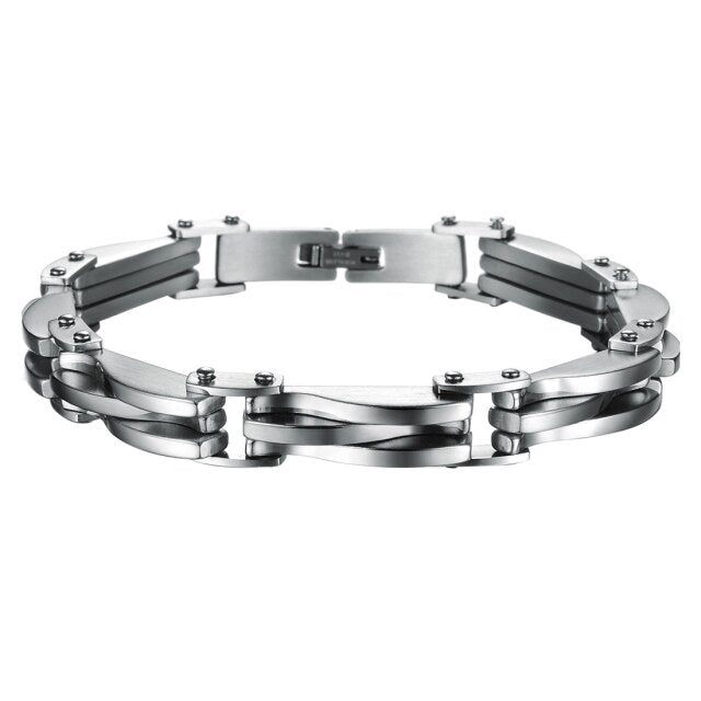 No Fade Mens Stainless Steel Designer Cut Quality Street Wear Casual Bracelets