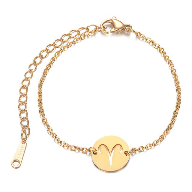 14k Gold Over No Fade Stainless Steel Constellations Zodiac Bracelets