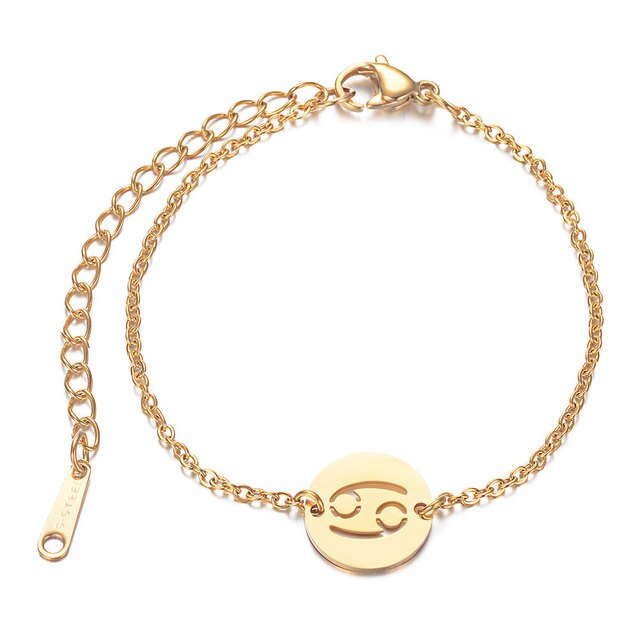 14k Gold Over No Fade Stainless Steel Constellations Zodiac Bracelets