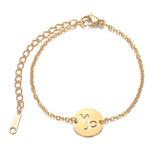 14k Gold Over No Fade Stainless Steel Constellations Zodiac Bracelets