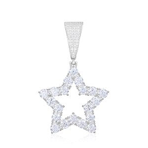 VVS Genuine Diamond Flooded Ice Super Star 925 Sterling Silver Hip Hop Pendants