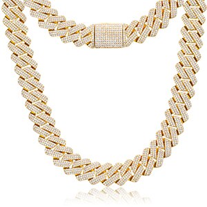 Mens VVS Simulate Diamond  3 Row Solid 925 Sterling Silver Miami Cuban Link Bracelet Chain Necklace