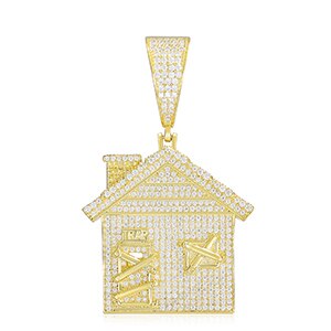 Trap House | Genuine Moissanite VVS Diamond 925 Sterling Silver Hip Hop Pendant