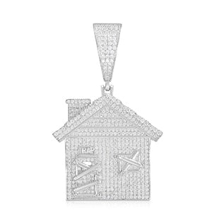 Trap House | Genuine Moissanite VVS Diamond 925 Sterling Silver Hip Hop Pendant
